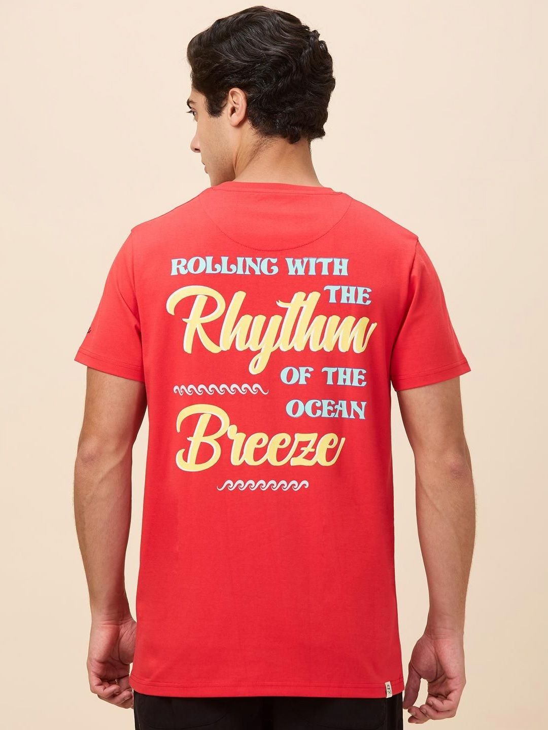 Being Human Men Typography Printed Round Neck Cotton Relaxed Fit T-shirt