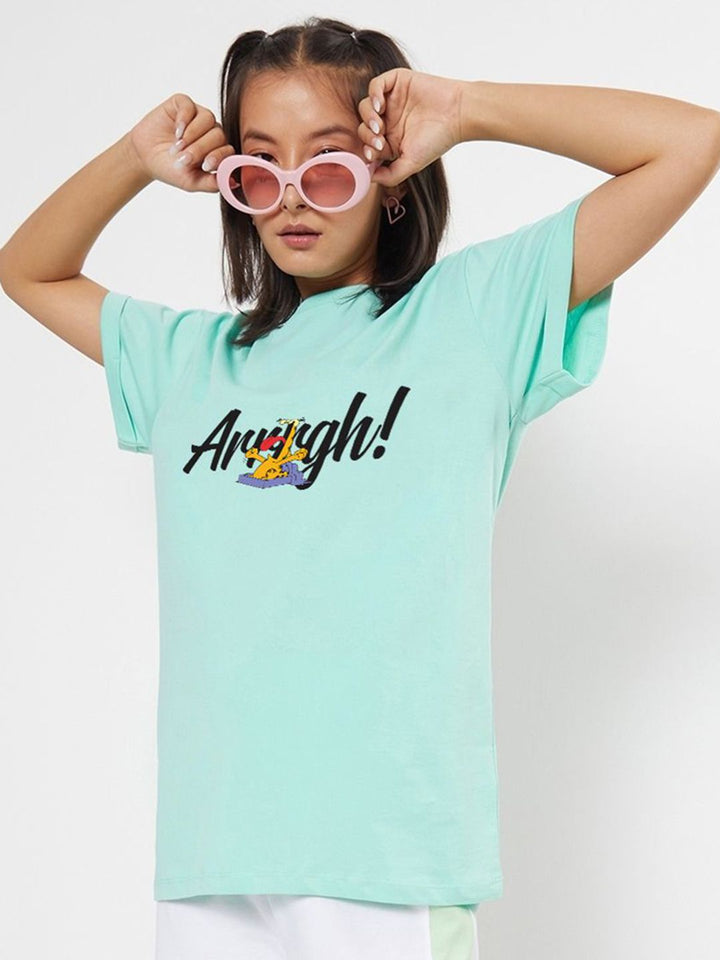 Bewakoof Women Graphic Printed Round Neck Pure Cotton Garfield T-shirt