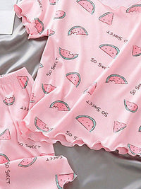 YK Girls Printed T-Shirt & Shorts Clothing Set