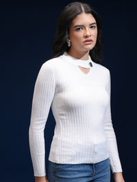 Tokyo Talkies Women Ribbed Pullover Sweaters