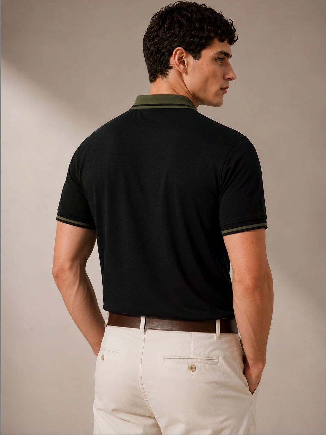 ADRO Men Brand Logo Colourblocked Polo Collar T-shirt