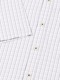 Thomas Scott Men Smart Spread Collar Gingham Checked Cotton Formal Shirt