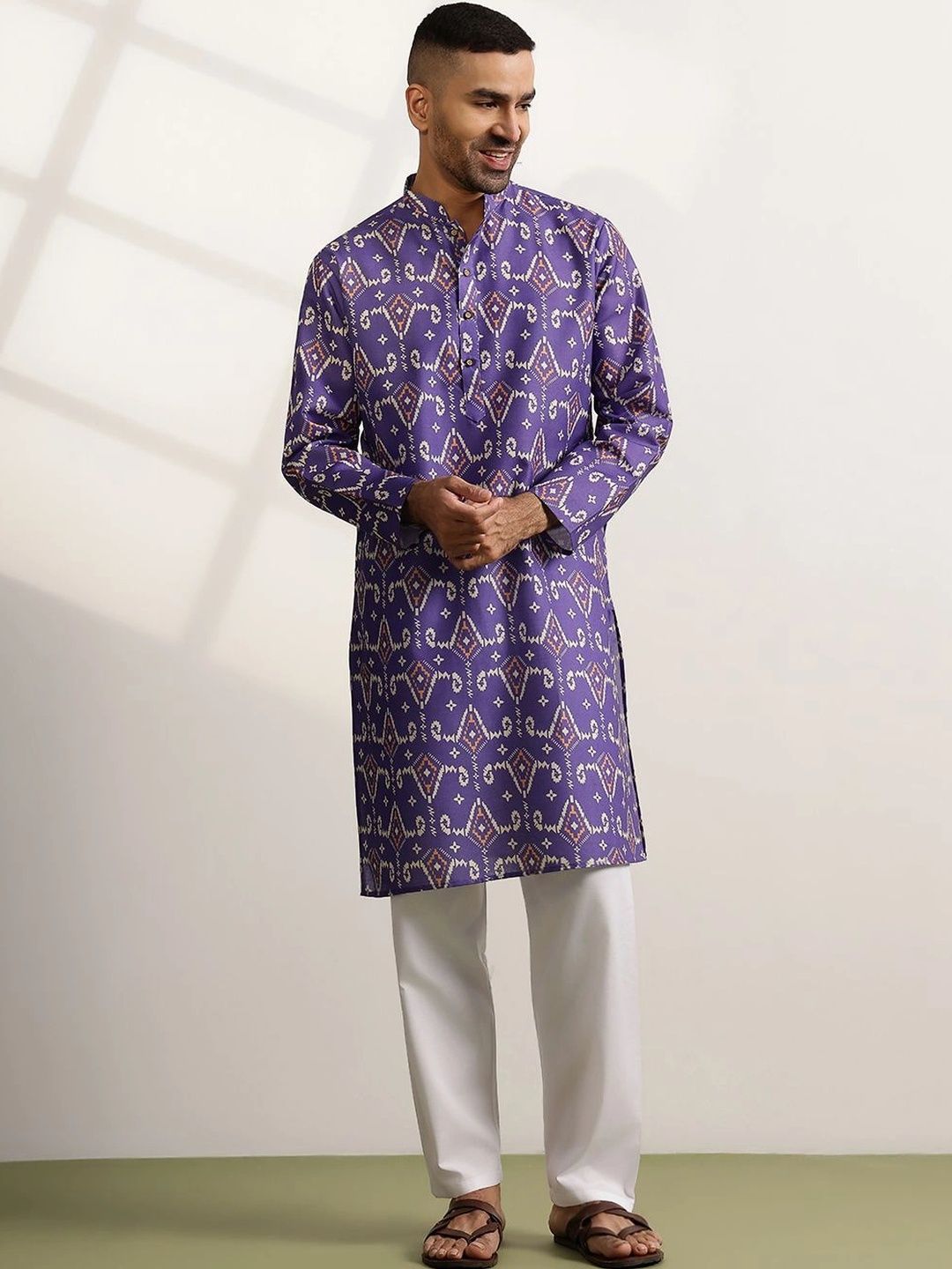 Anouk Men Printed Regular Kurta with Pyjamas