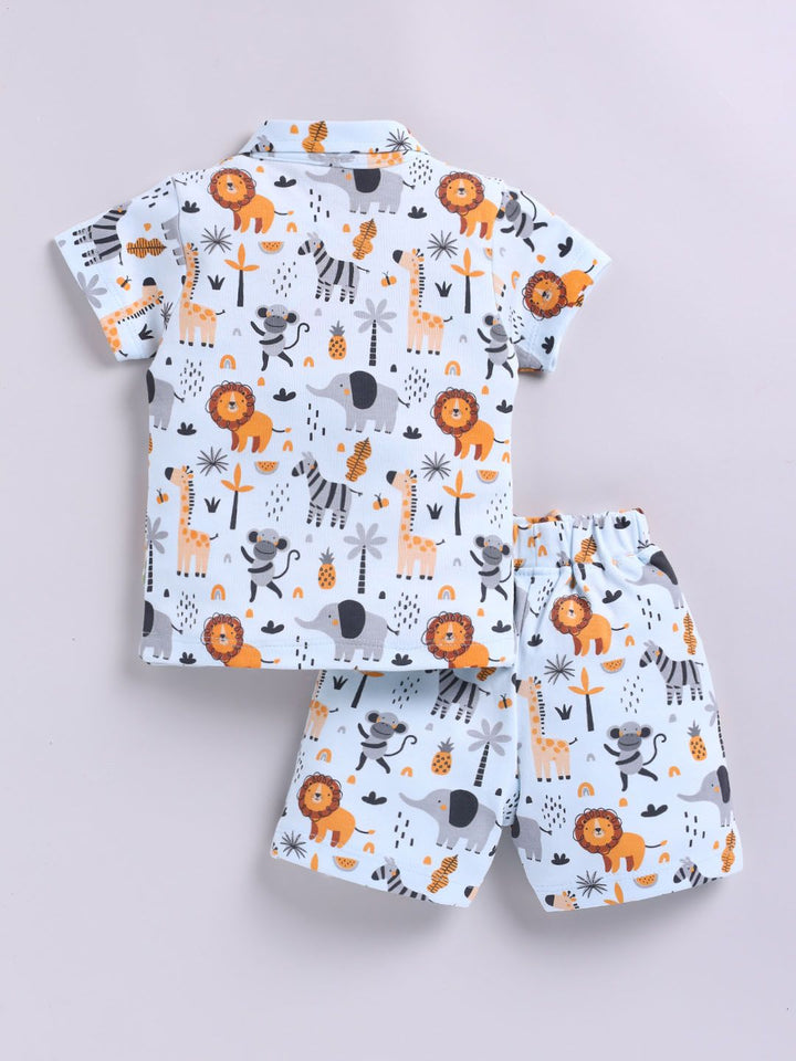 Moms Love Infant Boys Graphic Printed Pure Cotton Clothing Set