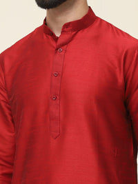 SOJANYA Mandarin Collar Straight Kurta With Churidar