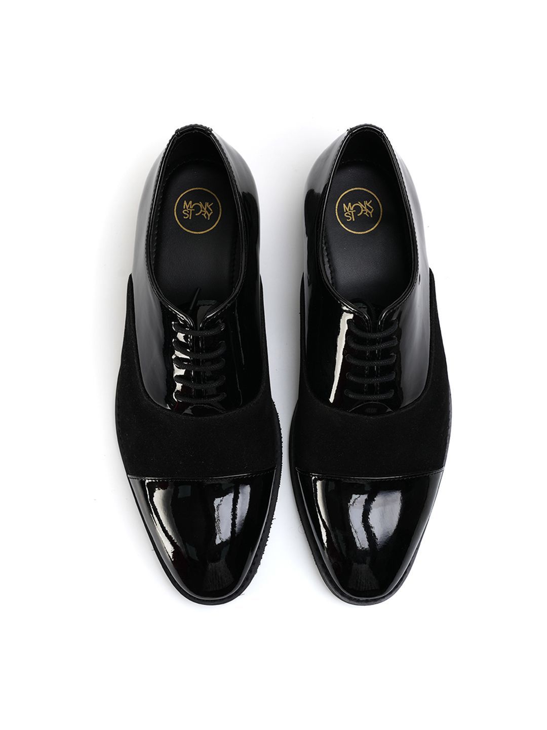 MONKSTORY Men Tuxedo Lace-ups Formal Oxfords