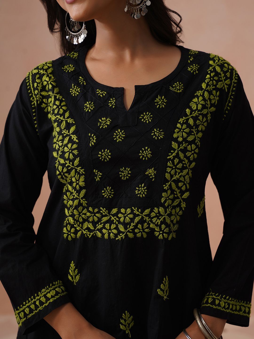 House of Chikankari Women Ethnic Motifs Embroidered Thread Work Kurta