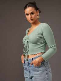 STREET 9 Striped Cotton Crop Top