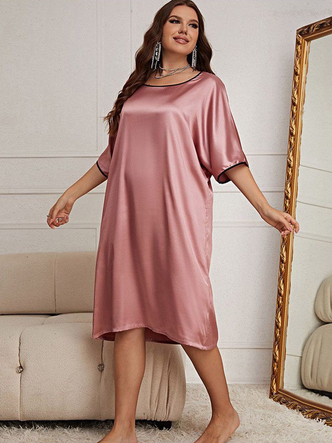DressBerry Round Neck Regular Nightdress