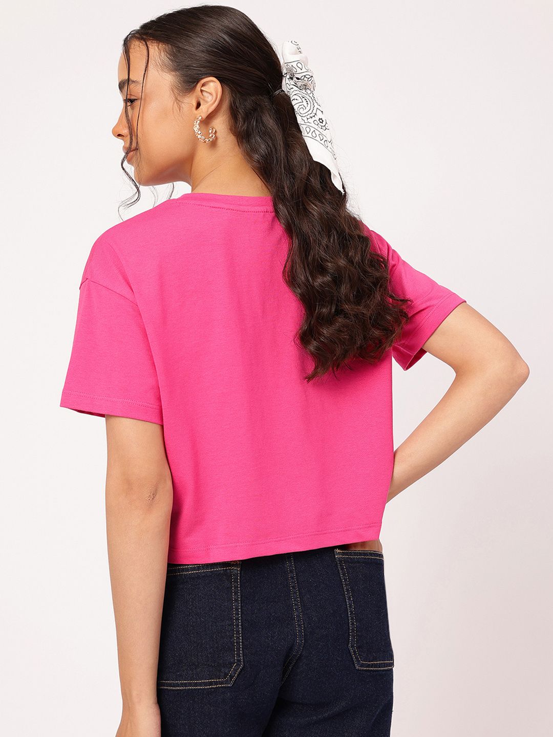 DressBerry Dreamy Daisy Graphic Print Boxy Crop T-shirt