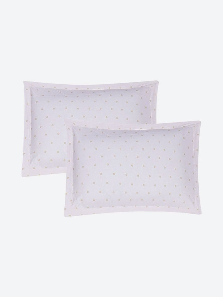 Monte Carlo Edmond White & Grey Ethnic Printed 144 TC King Bedsheet Set 2.70 m x 2.70 m