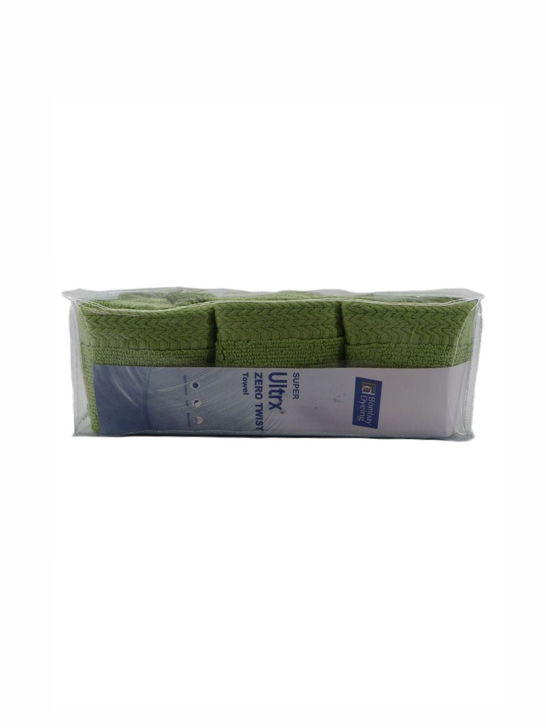 BOMBAY DYEING Lime Green 3 Pieces Pure Cotton 650 GSM Face Towel