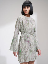 ESPYR By Tokyo Talkies Jacquard Sheath Mini Dress With Belt
