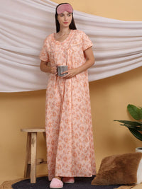 Sweet Dreams Floral Printed Pure Cotton Maxi Nightdress