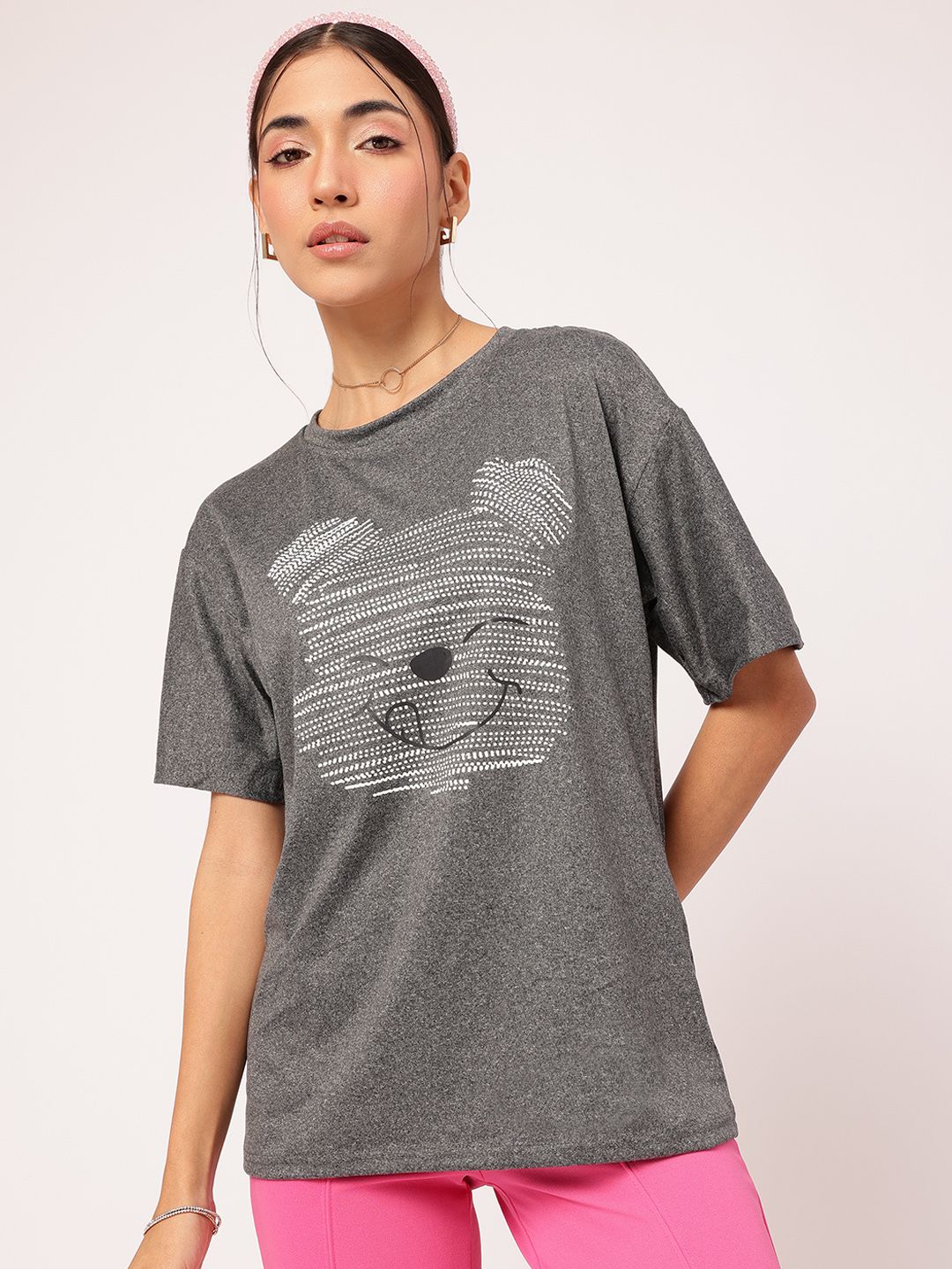 DressBerry Teddy Treasure Printed Relaxed Fit T-shirt