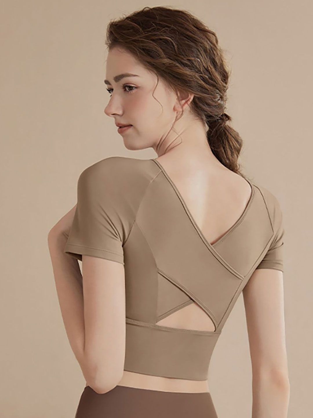 HRX by Hrithik Roshan Women Solid Styled Back Crop Top