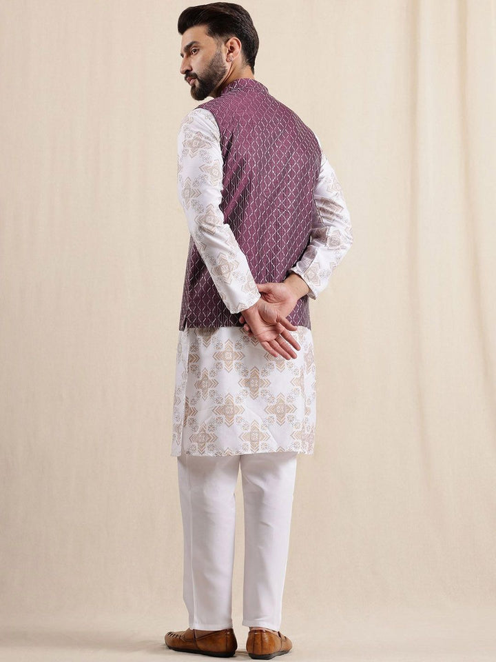 Anouk Men Striped Printed Kurta with Pyjamas