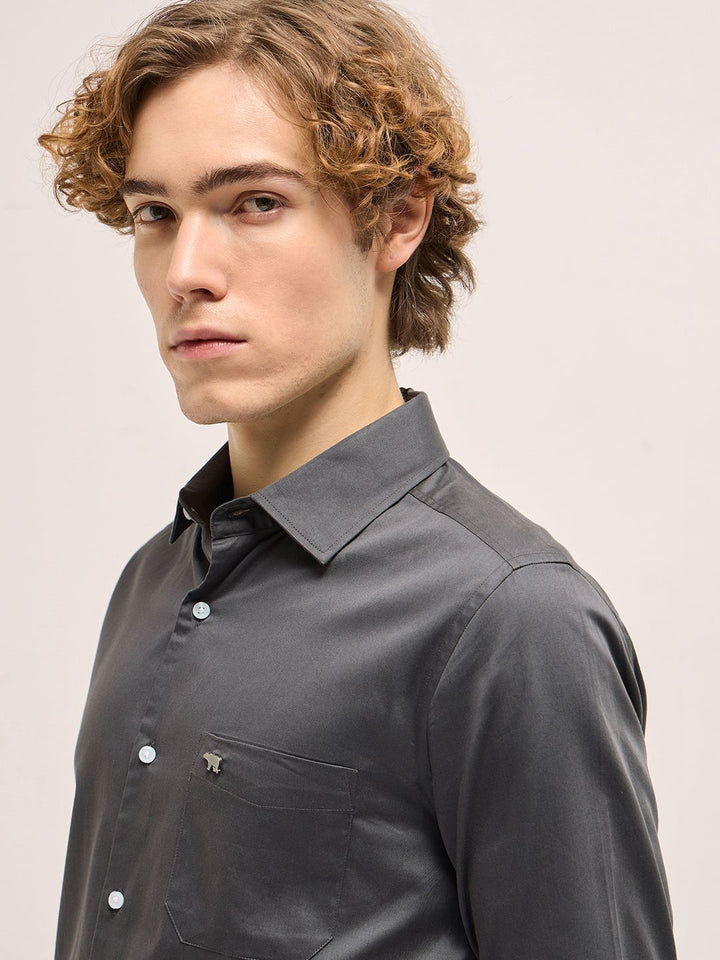 THE BEAR HOUSE Men Tailored Fit Cotton Formal Shirt