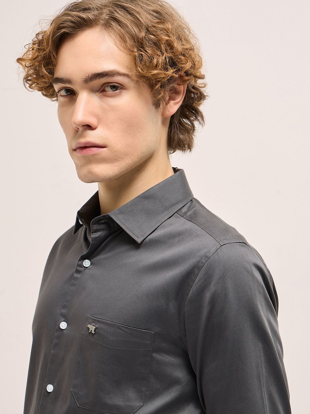 THE BEAR HOUSE Men Tailored Fit Cotton Formal Shirt