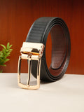 Teakwood Leathers Men Textured Leather Reversible Formal Belt