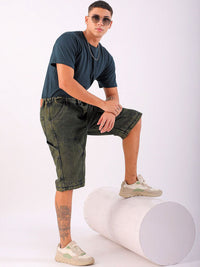 The Indian Garage Co Men Mid-Rise Denim Relaxed Fit Shorts