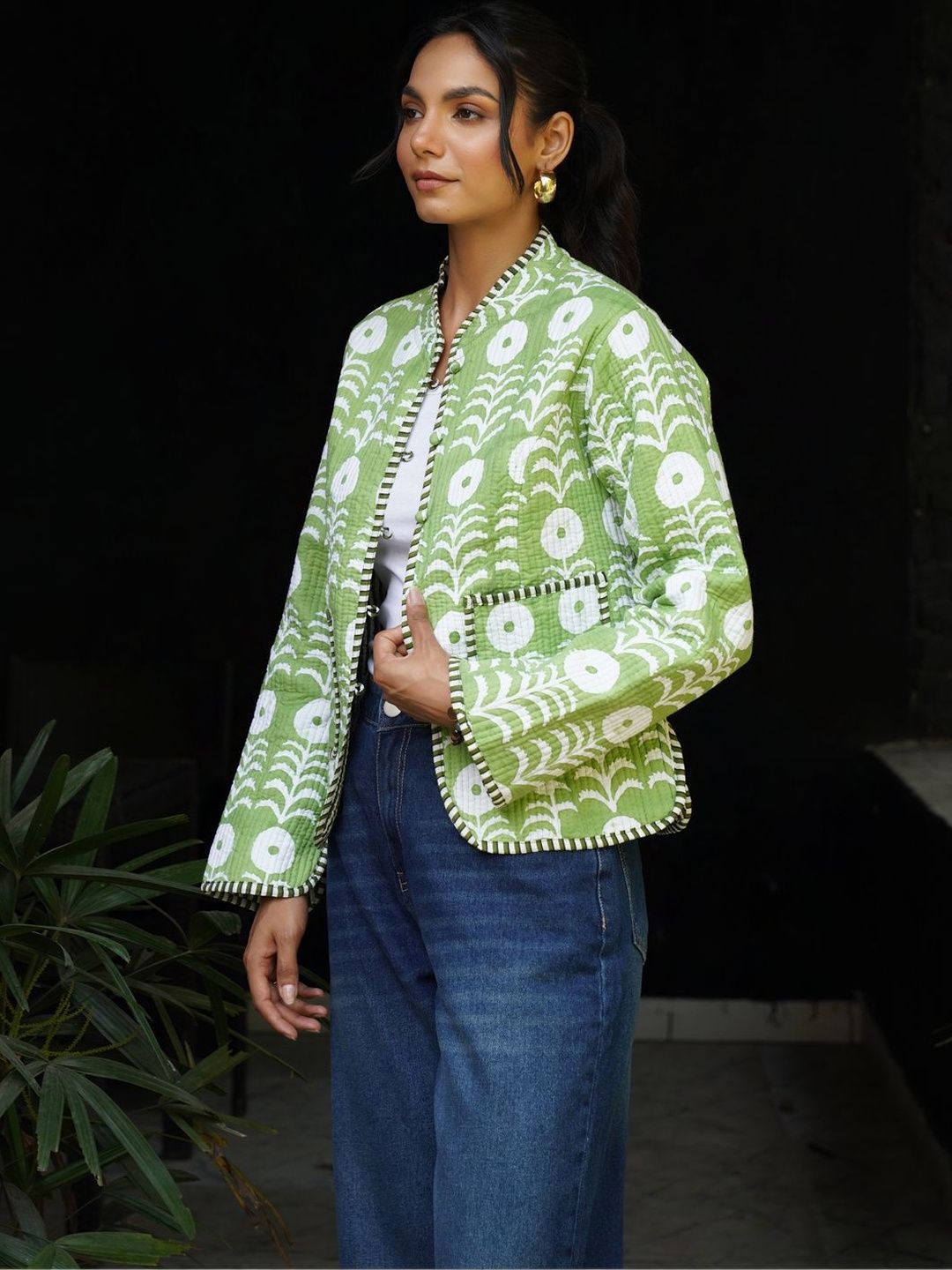 House of Chikankari Women Reversible Quilted Jacket