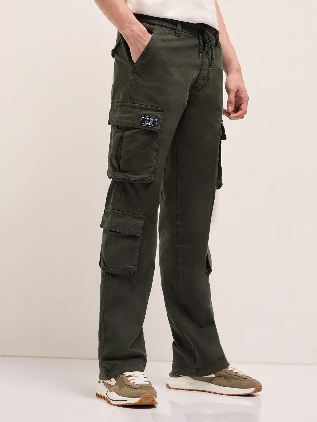THE BEAR HOUSE Men Cotton Regular Fit Cargos