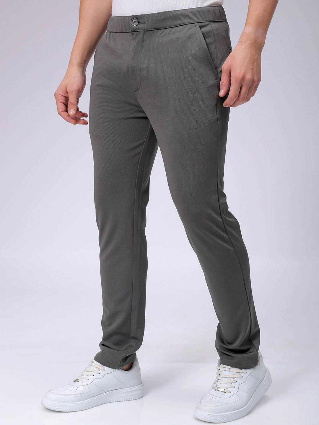 The Indian Garage Co. X Luxe Men Textured Slim Fit Trousers