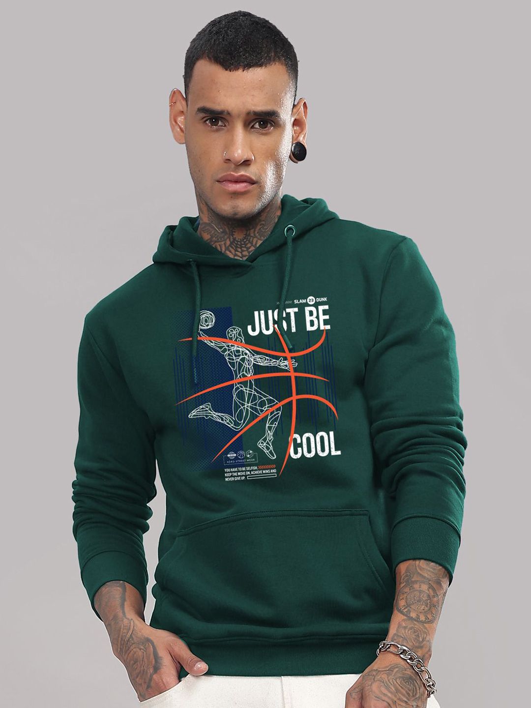 ADRO Lelaki Cotton Hooded Sweatshirt