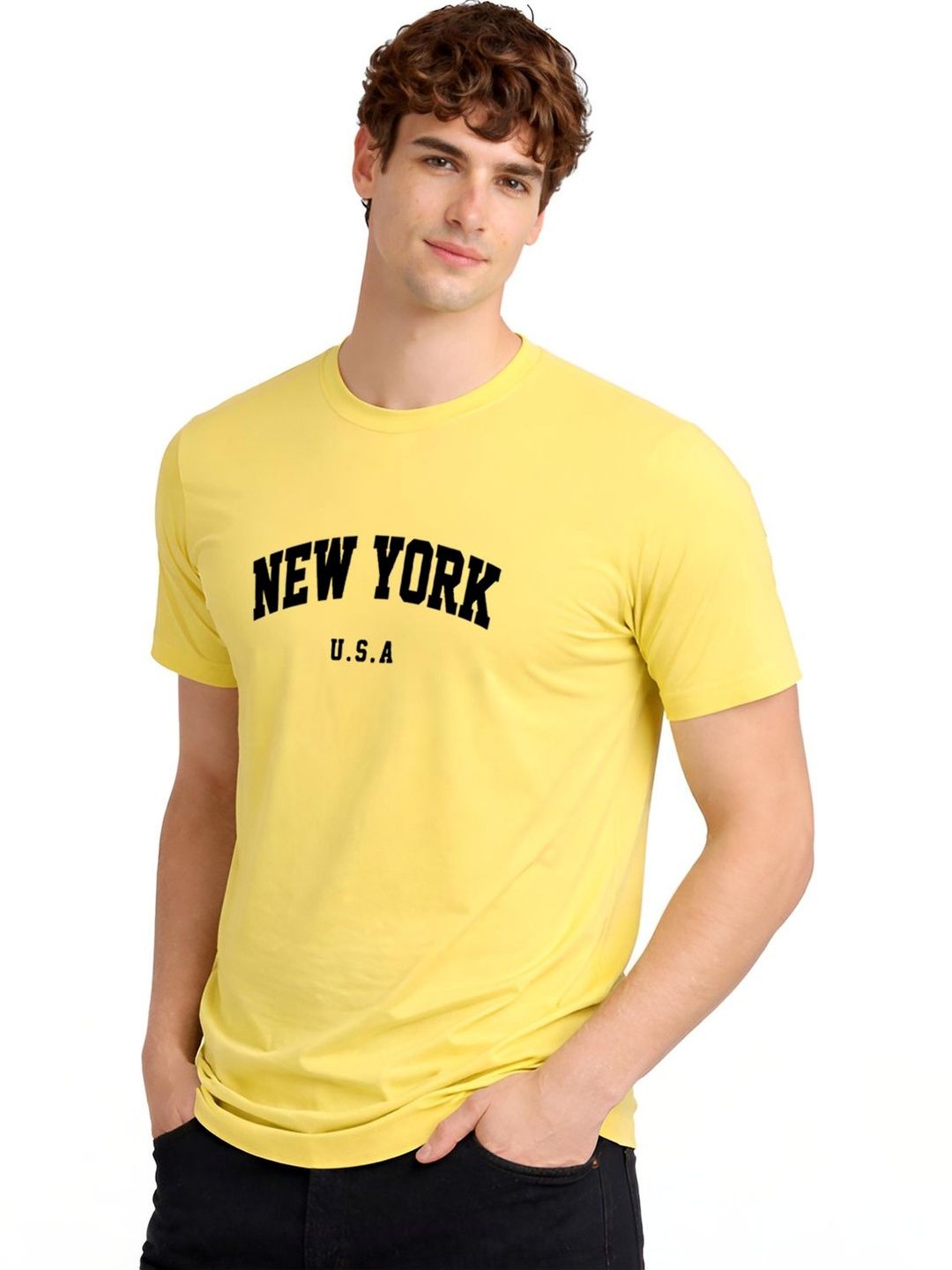 ADRO Men Typography Printed T-shirt