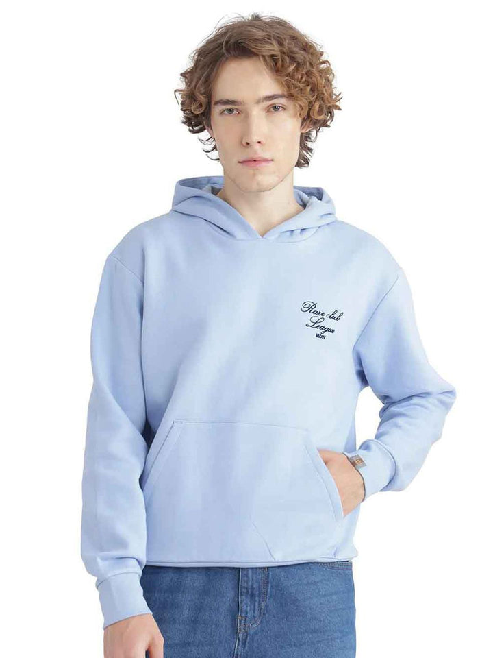 RARE RABBIT Men Printed Hooded Sweatshirt