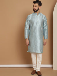 Anouk Ethnic Motifs Embroidered Straight Kurta With Churidar