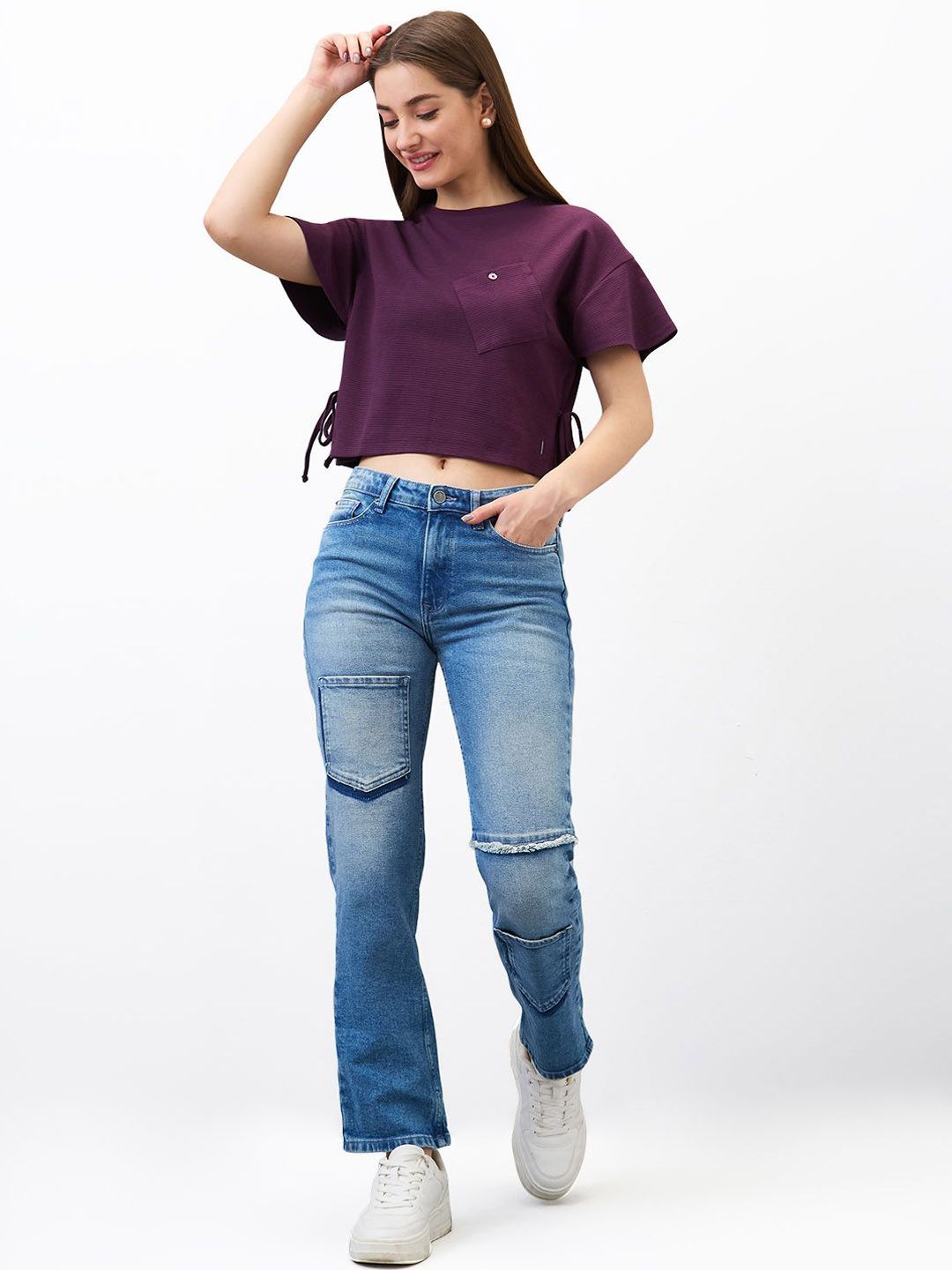 SPYKAR Women Slim Fit Mildly Distressed Heavy Fade Jeans