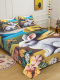 Myntra Elegant Homes Biru & Putih 400 TC Cadar Katil King dengan 2 Sarung Bantal