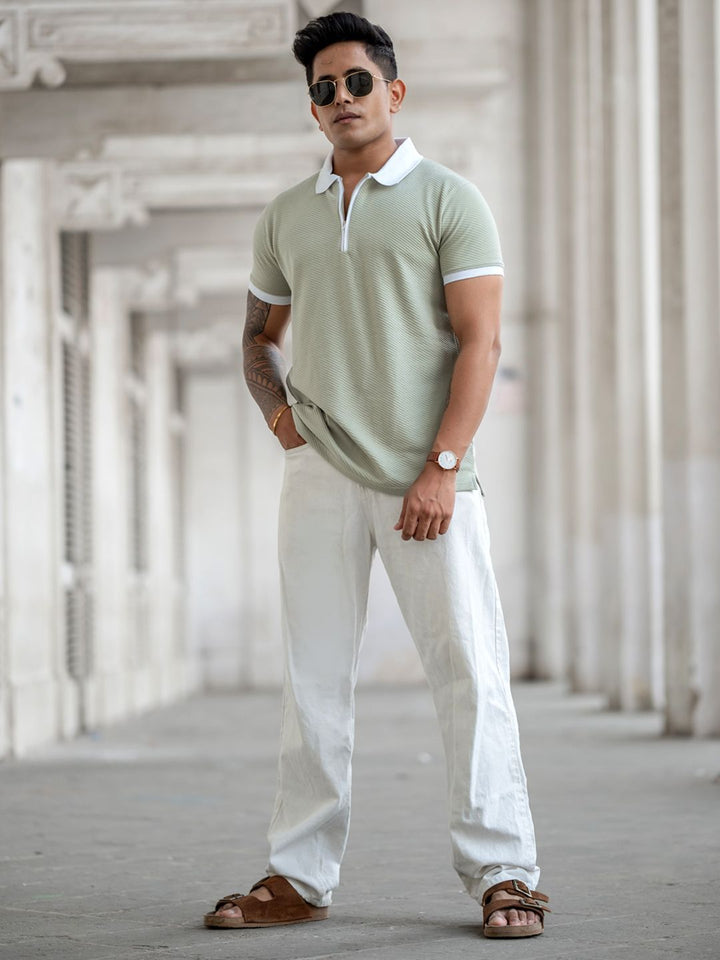 Powerlook Men Polo Collar T-shirt