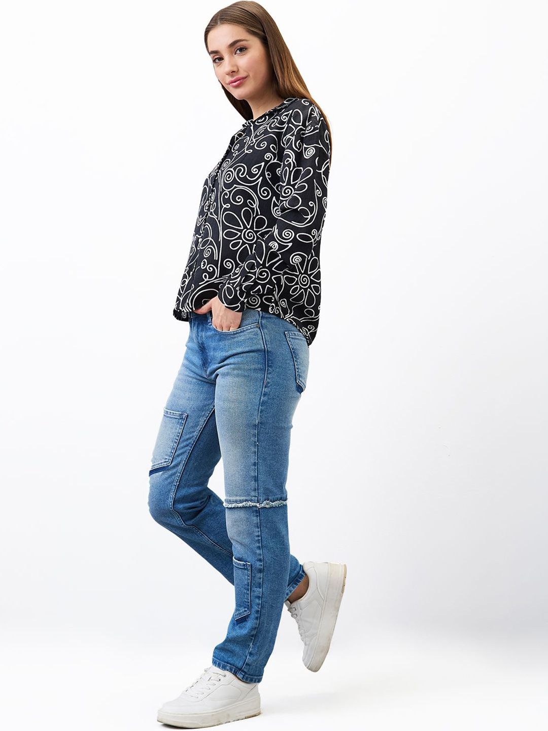 SPYKAR Women Printed Shirt Style Top