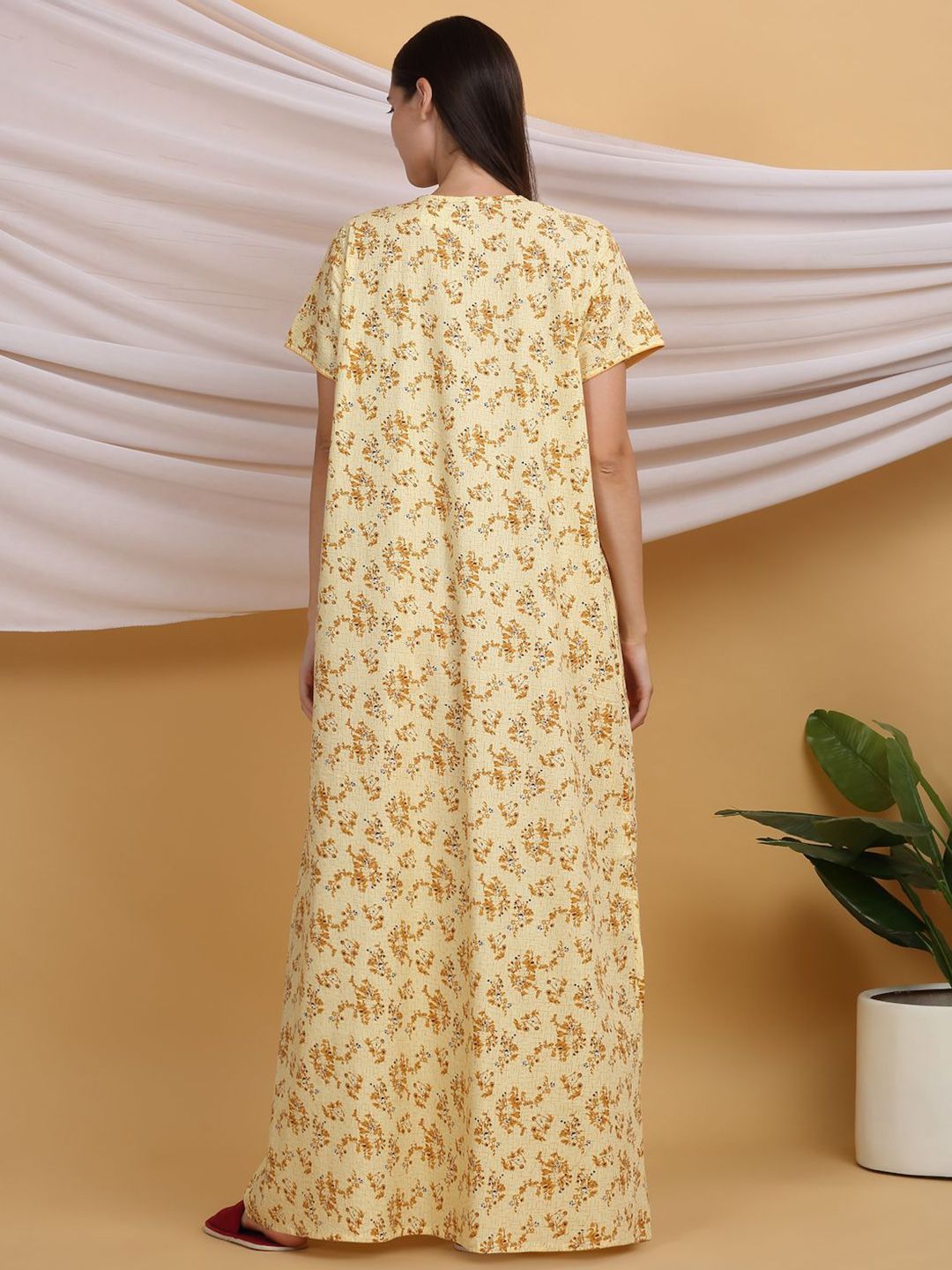 Sweet Dreams Printed Pure Cotton Maxi Nightdress