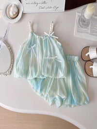 YK Girls Printed Top & Shorts Clothing Set