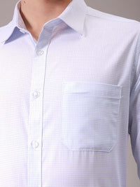 The Indian Garage Co. X Luxe Men Spread Collar Micro Checked Slim Fit Formal Shirt