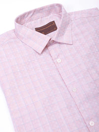 The Indian Garage Co. X Luxe Men Spread Collar Micro Checked Slim Fit Formal Shirt