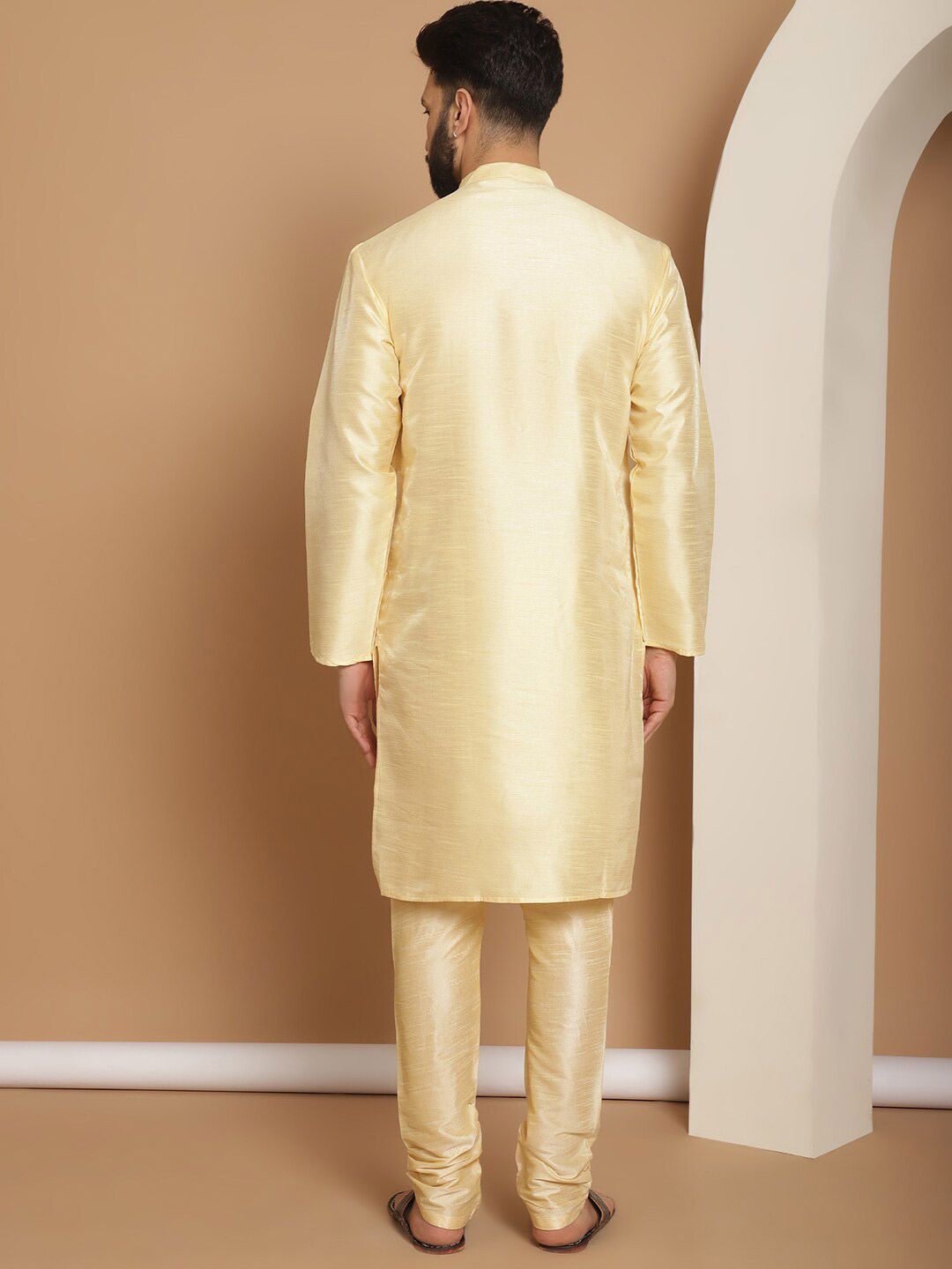 Anouk Regular Dupion Silk Kurta With Churidar
