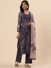 Mamicha Women Printed Regular Pure Cotton Kurta with Trousers & With Dupatta