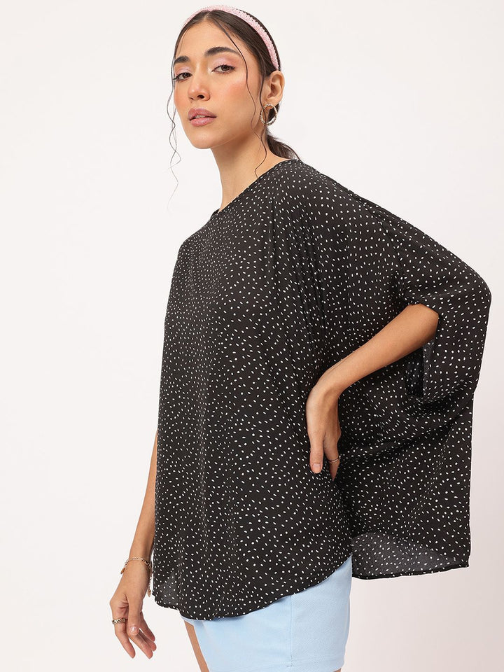 DressBerry Easy Flow Ditsy Polka Batwing Top