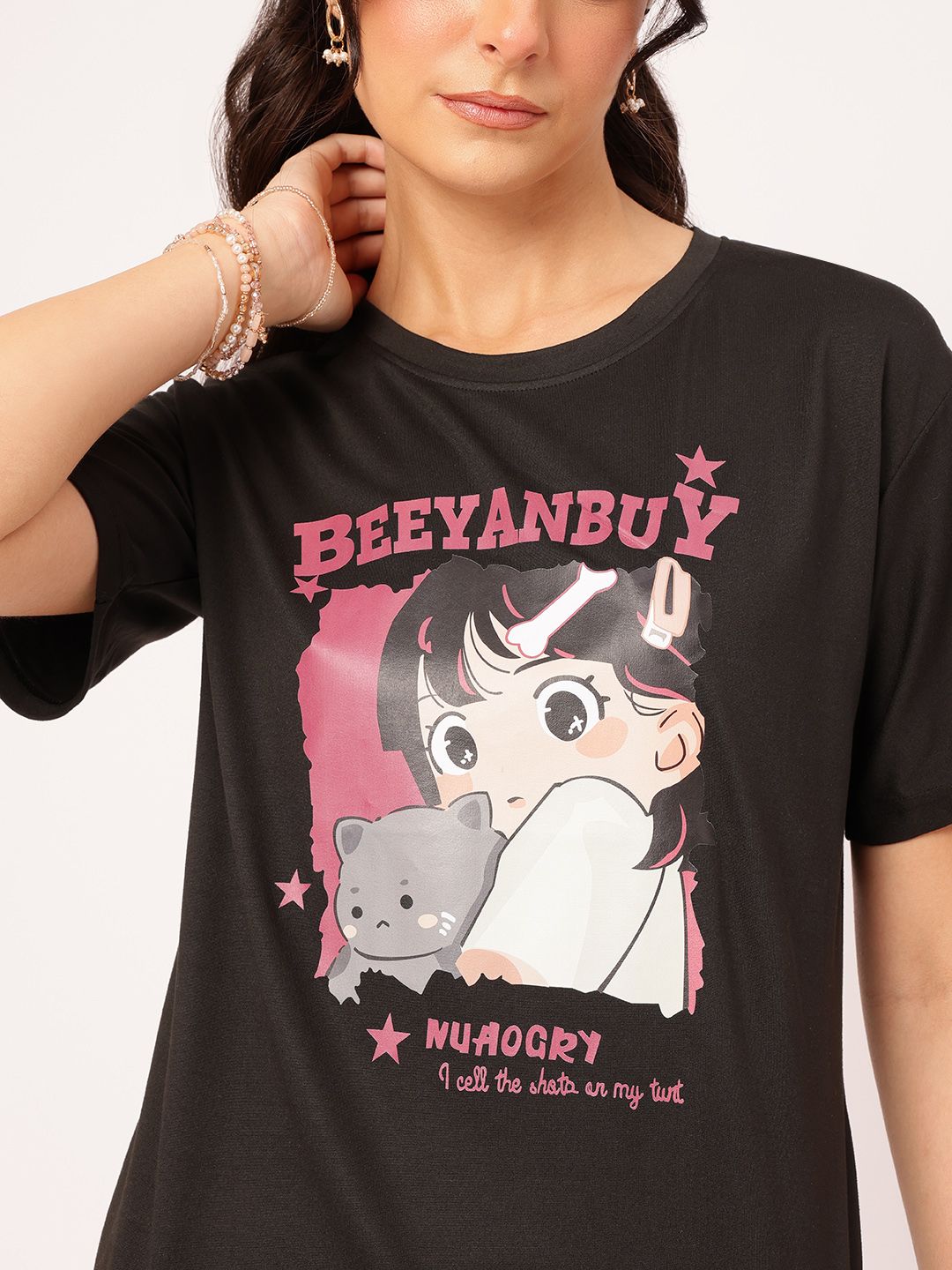 DressBerry Plushie Pals Graphic Grunge Tee