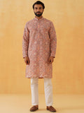 SOJANYA LUXE Men Embroidered Thread Work Georgette Kurta