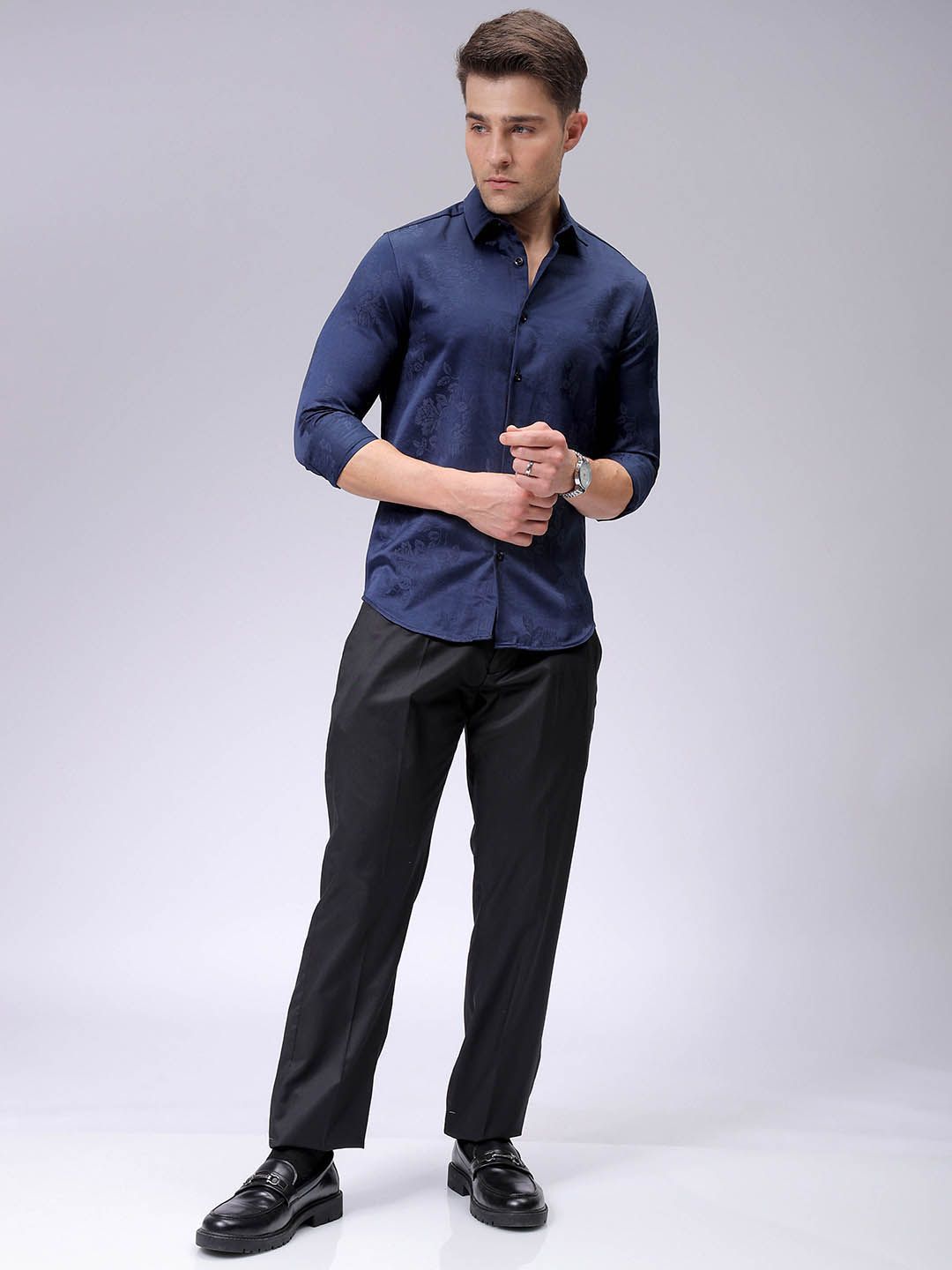 The Indian Garage Co Men Slim Fit Opaque Party Shirt