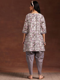 Libas Women Floral Printed Regular Gotta Patti Kurta with Dhoti Pants