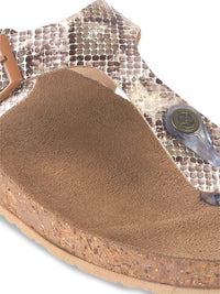 Metro Women Printed Open Toe Flats