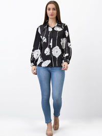 SPYKAR Women Regular Fit Spread Collar Floral Printed Casual Shirt