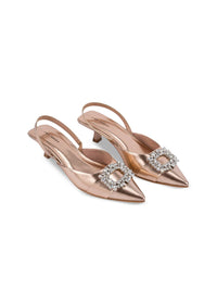 Lino Perros Women Pointed Toe Kitten Pumps